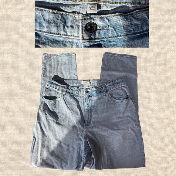 Blue straight leg jeans jeans - Picture 1 of 4